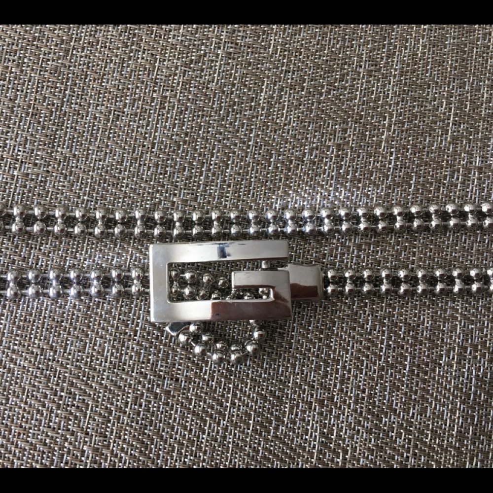 Silver chain belt